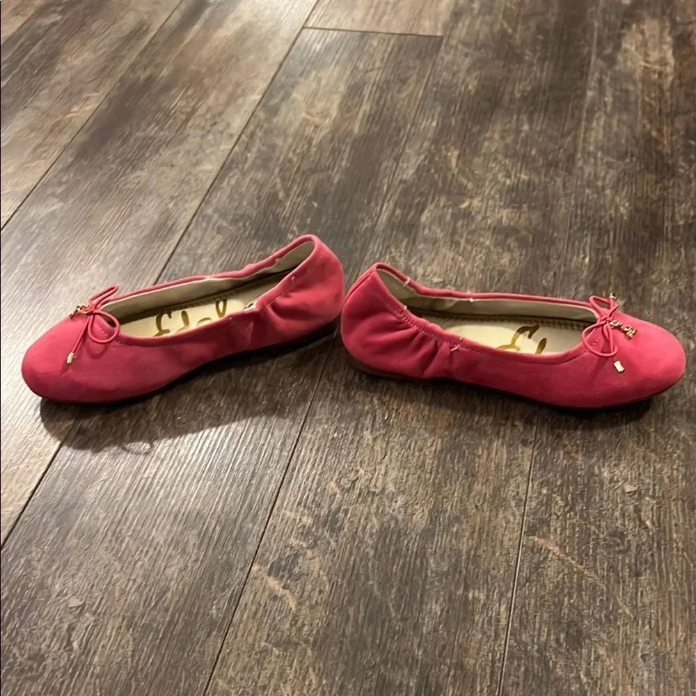 Sam Edelman Pink Suede Ballet Flats